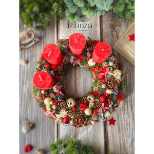 'Bori' adventi koszorú  - karácsony - adventi díszek - adventi koszorú - Meska.hu