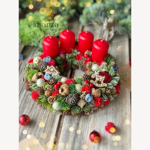'Sarolta' adventi koszorú  - karácsony - adventi díszek - adventi koszorú - Meska.hu