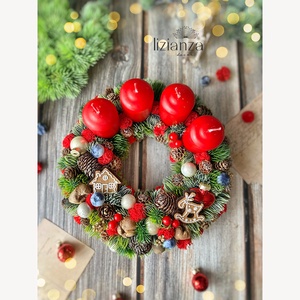 'Sarolta' adventi koszorú  - karácsony - adventi díszek - adventi koszorú - Meska.hu
