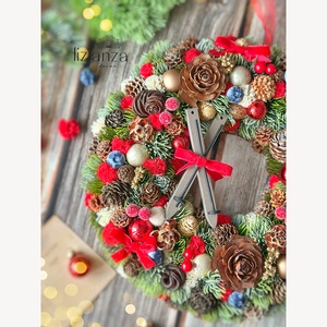 'Gréta' adventi ajtódísz (30cm) - Meska.hu