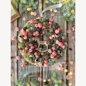 'Mimi' adventi ajtódísz (30cm) - karácsony - karácsonyi lakásdekoráció - karácsonyi ajtódíszek - Meska.hu