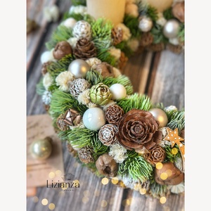 'Gyöngyös' adventi koszorú  - karácsony - adventi díszek - adventi koszorú - Meska.hu