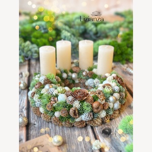 'Gyöngyös' adventi koszorú  - Meska.hu