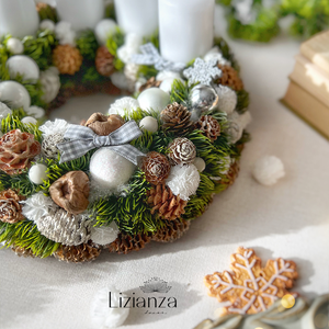 'Florine' adventi koszorú  - karácsony - adventi díszek - adventi koszorú - Meska.hu