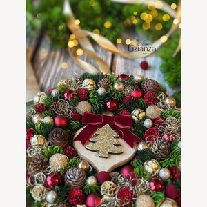 'Borcsa' adventi ajtódísz (30cm) - Meska.hu