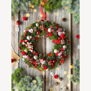 'Bella' adventi ajtódísz (30cm) - karácsony - karácsonyi lakásdekoráció - karácsonyi ajtódíszek - Meska.hu