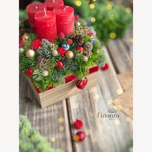'Mia' adventi asztaldísz - karácsony - karácsonyi lakásdekoráció - ünnepi asztaldekoráció - Meska.hu