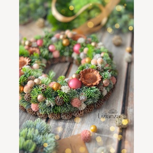 Miranda adventi ajtódísz (30cm) - karácsony - karácsonyi lakásdekoráció - karácsonyi ajtódíszek - Meska.hu