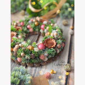 Miranda adventi ajtódísz (30cm) - karácsony - karácsonyi lakásdekoráció - karácsonyi ajtódíszek - Meska.hu
