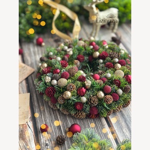 'Aisa' adventi ajtódísz (27cm) - karácsony - karácsonyi lakásdekoráció - karácsonyi ajtódíszek - Meska.hu
