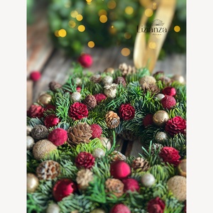 'Aisa' adventi ajtódísz (27cm) - karácsony - karácsonyi lakásdekoráció - karácsonyi ajtódíszek - Meska.hu