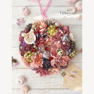 Madlen őszi ajtódísz , Otthon & Életmód, Dekoráció, Ajtó- és ablak dekoráció, Ajtódísz & Kopogtató, Virágkötés, MESKA