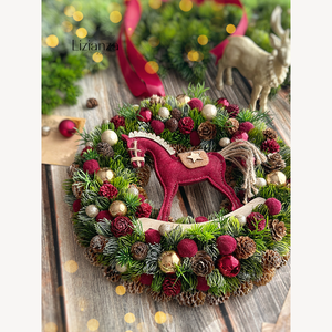 Amelie adventi ajtódísz, Karácsony, Adventi díszek, Adventi ajtódísz, Virágkötés, MESKA