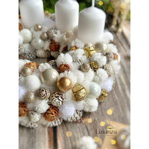 Panna adventi koszorú - karácsony - adventi díszek - adventi koszorú - Meska.hu