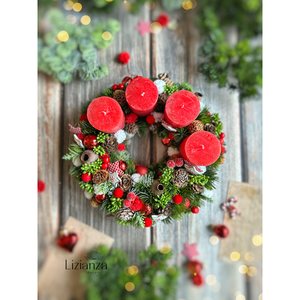 Lotti adventi koszorú  - karácsony - adventi díszek - adventi koszorú - Meska.hu