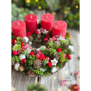 Lotti adventi koszorú  - karácsony - adventi díszek - adventi koszorú - Meska.hu