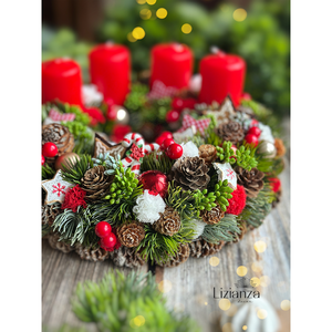 Lotti adventi koszorú  - karácsony - adventi díszek - adventi koszorú - Meska.hu