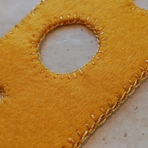 Színes filc könyvjelző körmintával - könyv & zene - könyvjelző - Meska.hu