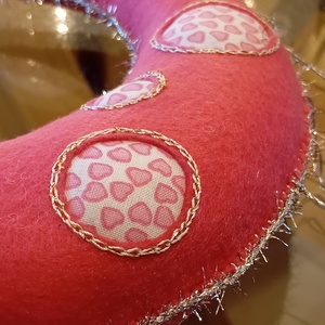 Rózsaszín filc hold csillagokkal � kézzel készült, nyugtató gyerekszoba dekor - otthon & életmód - babaszoba, gyerekszoba - babaszoba dekoráció - Meska.hu