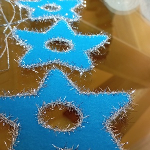 Kékes türkiz filc hold csillagokkal � kézzel készült falidekor - otthon & életmód - babaszoba, gyerekszoba - babaszoba dekoráció - Meska.hu