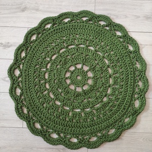 Horgolt szőnyeg - 80 cm, Otthon & Életmód, Lakástextil, Szőnyeg, Horgolt szőnyeg, Horgolás, MESKA