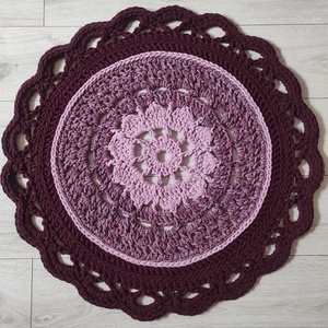 Horgolt szőnyeg - 80 cm - Meska.hu
