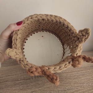 Szarvasos horgolt tároló  - otthon & életmód - dekoráció - asztal és polc dekoráció - asztaldísz - Meska.hu