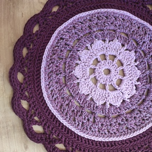 Horgolt szőnyeg - 80 cm, Otthon & Életmód, Lakástextil, Szőnyeg, Horgolt szőnyeg, Horgolás, MESKA