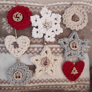 Horgolt karácsonyfa dísz , Karácsony, Karácsonyi lakásdekoráció, Karácsonyfadíszek, Horgolás, MESKA