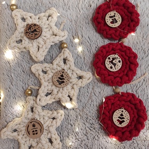 Horgolt karácsonyfa dísz  - Meska.hu