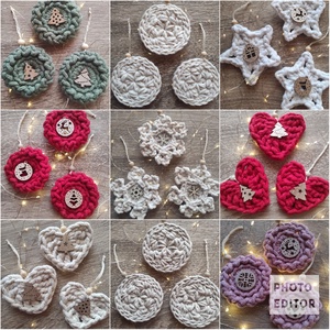 Horgolt karácsonyfa dísz , Karácsony, Karácsonyi lakásdekoráció, Karácsonyfadíszek, Horgolás, MESKA