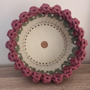 Tulipános horgolt tároló  - otthon & életmód - tárolás & rendszerezés - tárolókosár - Meska.hu