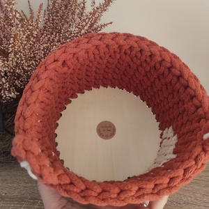 Rókás horgolt tároló  - otthon & életmód - tárolás & rendszerezés - tárolókosár - Meska.hu