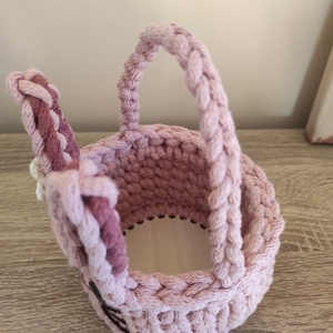 Nyuszis horgolt tároló  - otthon & életmód - tárolás & rendszerezés - tárolókosár - Meska.hu