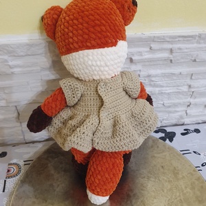 Horgolt rókalány - játék & sport - plüssállat & játékfigura - róka - Meska.hu