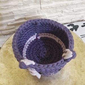 Cica kosár - baba - mama - babaszobabútor - játéktároló - Meska.hu