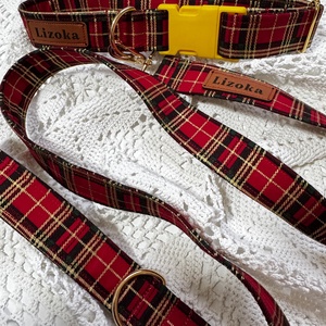 Kutya póráz és nyakörv szett - otthon & életmód - kisállatoknak - kutyáknak - kutya nyakörv, póráz szett - Meska.hu