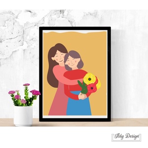 Anyák napi illusztráció , Művészet, Grafika & Illusztráció, Digitális, Fotó, grafika, rajz, illusztráció, MESKA