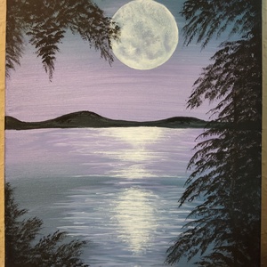 Hold a vízfelett, Művészet, Festmény, Akril, , MESKA