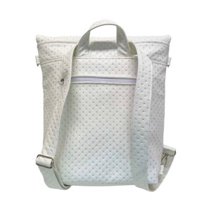 SuziartBag Fehér pöttyös kisméretű masnis 2in1 hátizsák - táska & tok - kézitáska & válltáska - válltáska - Meska.hu