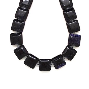 Goldstone kék négyzet 14x7mm, Kellékek & szerszámok, Ásvány alapanyag, Ásványfüzér, , MESKA
