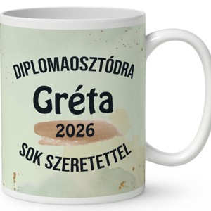 Névvel kérhető Mosómedve - 2026 évi Ballagásra mintás bögre - otthon & életmód - konyhafelszerelés, tálalás - tálalás - bögre & csésze - Meska.hu