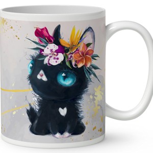 Névvel kérhető - Tündéri fekete cicus mintás bögre - otthon & életmód - konyhafelszerelés, tálalás - tálalás - bögre & csésze - Meska.hu