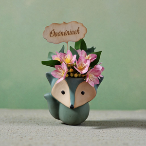 Rókás virágdekoráció - otthon & életmód - virágdekoráció - virágdíszek - asztali virágdísz - Meska.hu