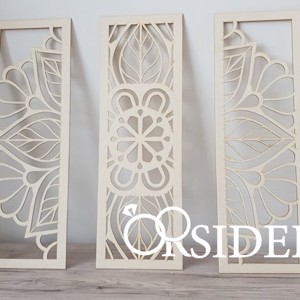 3 részes természet mandala falikép fából - otthon & életmód - dekoráció - spiritualitás - mandala - Meska.hu