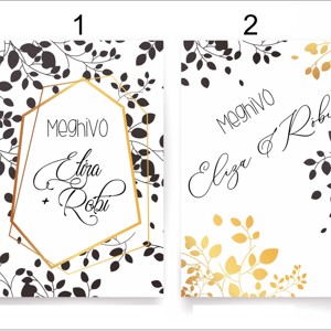 Modern minimalista esküvői meghívó fekete-fehér, Esküvő, Meghívó & Kártya, Meghívó, , MESKA