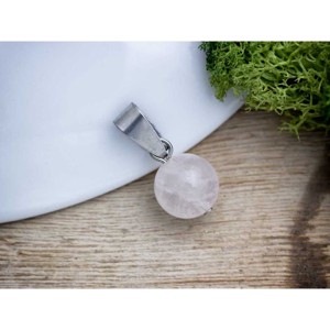 Szeretet rózsakvarc gömb ásvány medál, Ékszer, Nyaklánc, Medál, , MESKA