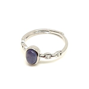 Tanzanit gyűrű, kék-lila ovál áttört 8x5 mm, állítható - Meska.hu