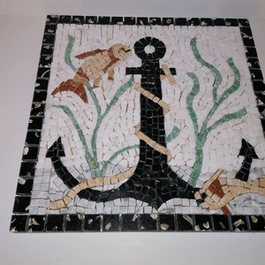 Horgony mozaik márványból, Otthon & Lakás, Mozaik kép, Dekoráció, Kép & Falikép, Mozaik, MESKA