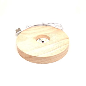 Fa talpas fehér LED talp ásványokhoz 12 cm kerek, Kellékek & szerszámok, Ásvány alapanyag, , MESKA